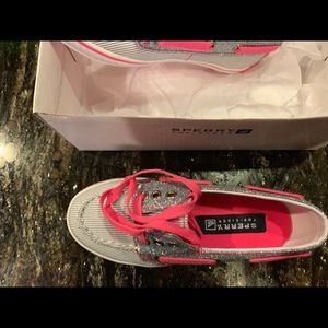 Sperry  NWT cruiser sparkle charm pink toddler 11